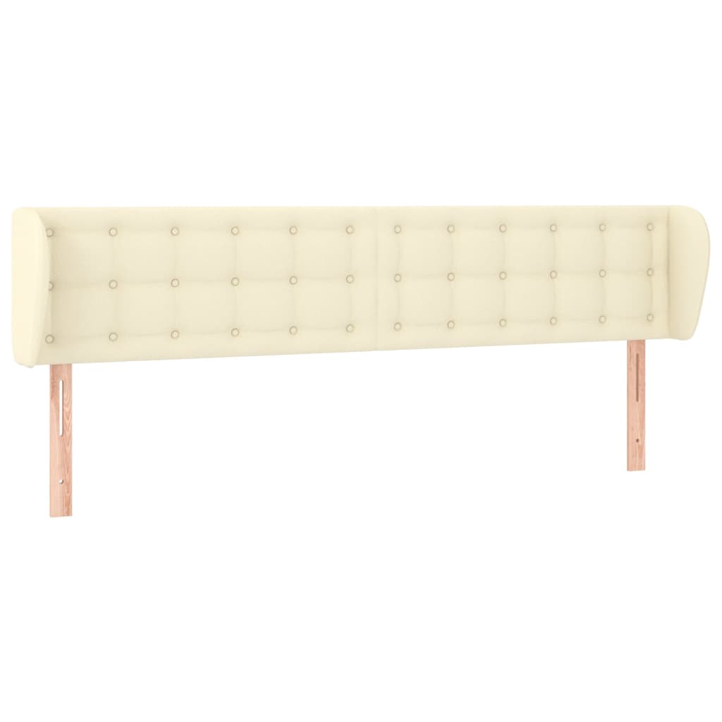 vidaXL Kopfteil mit Ohren Creme 163x23x78/88 cm Kunstleder