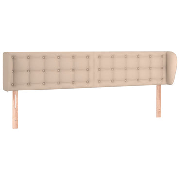 vidaXL Kopfteil mit Ohren Cappuccino-Braun 163x23x78/88 cm Kunstleder