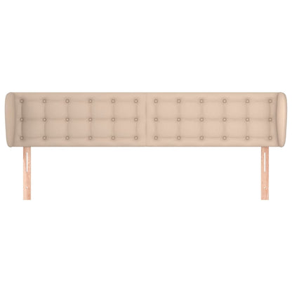 Kopfteil mit Ohren Cappuccino-Braun 163x23x78/88 cm Kunstleder
