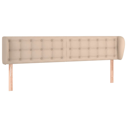 vidaXL Kopfteil mit Ohren Cappuccino-Braun 183x23x78/88 cm Kunstleder