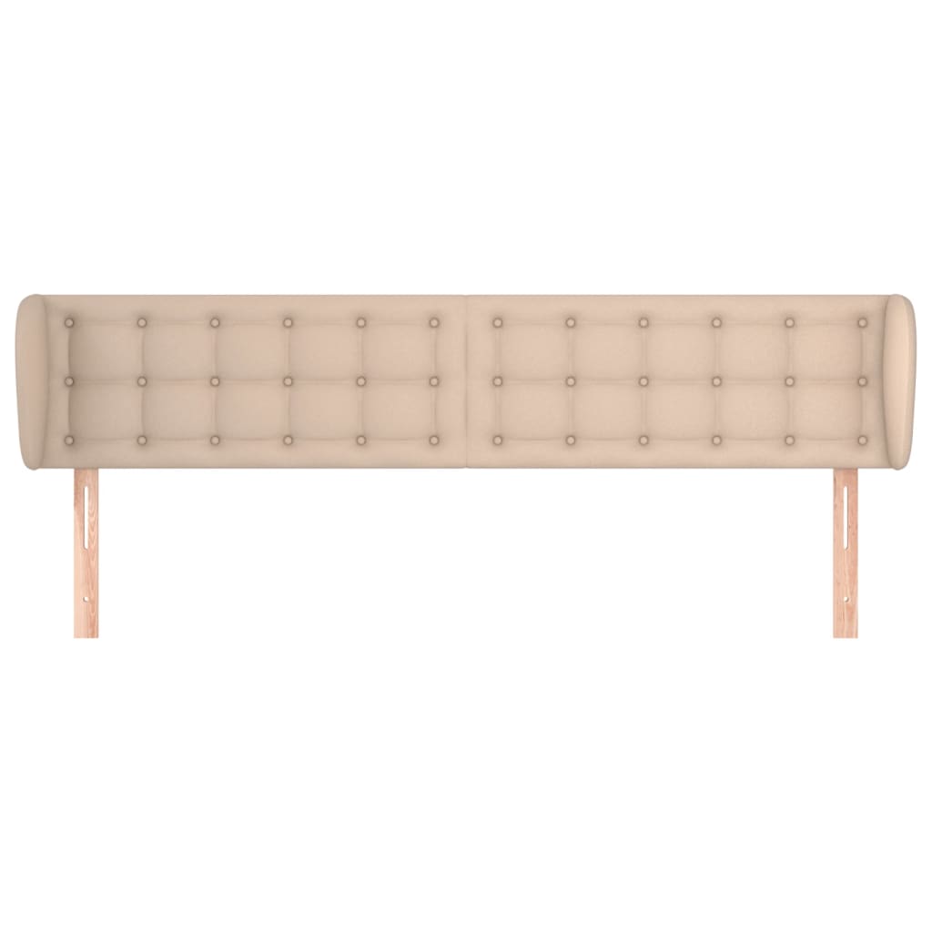 vidaXL Kopfteil mit Ohren Cappuccino-Braun 183x23x78/88 cm Kunstleder
