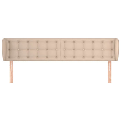 vidaXL Kopfteil mit Ohren Cappuccino-Braun 183x23x78/88 cm Kunstleder