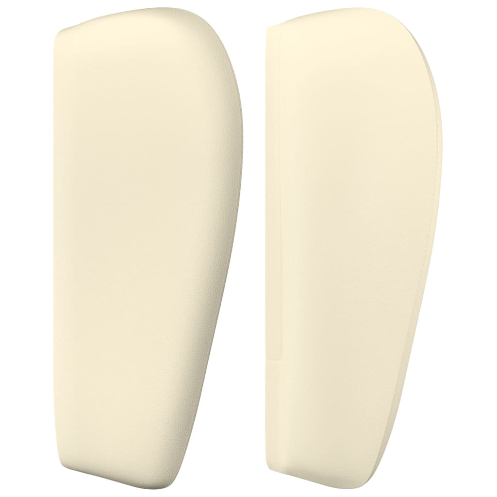 vidaXL Kopfteil mit Ohren Creme 203x23x78/88 cm Kunstleder