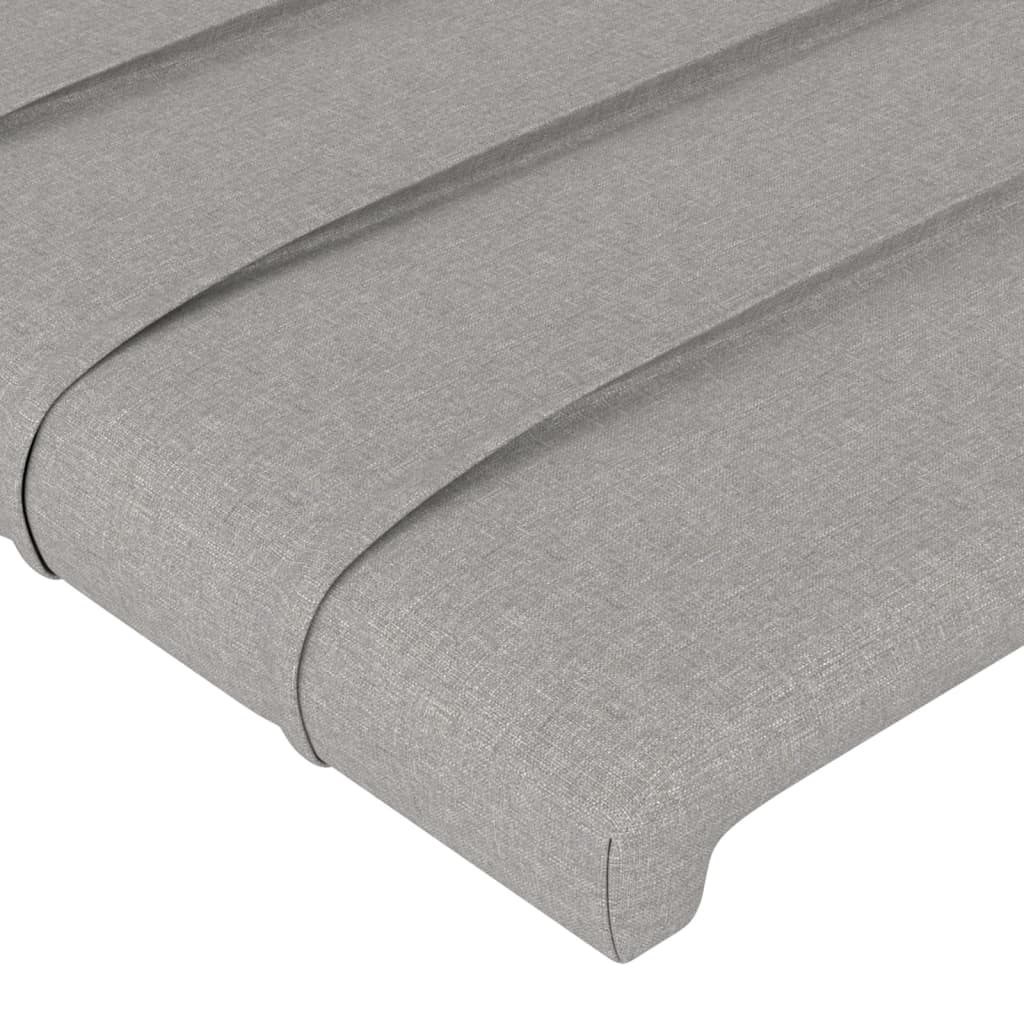 vidaXL Tête de lit avec oreilles Gris clair 83x23x78/88 cm Tissu