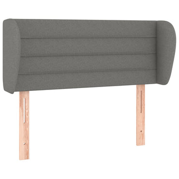 vidaXL Tête de lit à oreilles Gris foncé 83x23x78/88 cm Tissu