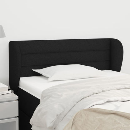 vidaXL Tête de lit à oreilles Noir 83x23x78/88 cm Tissu