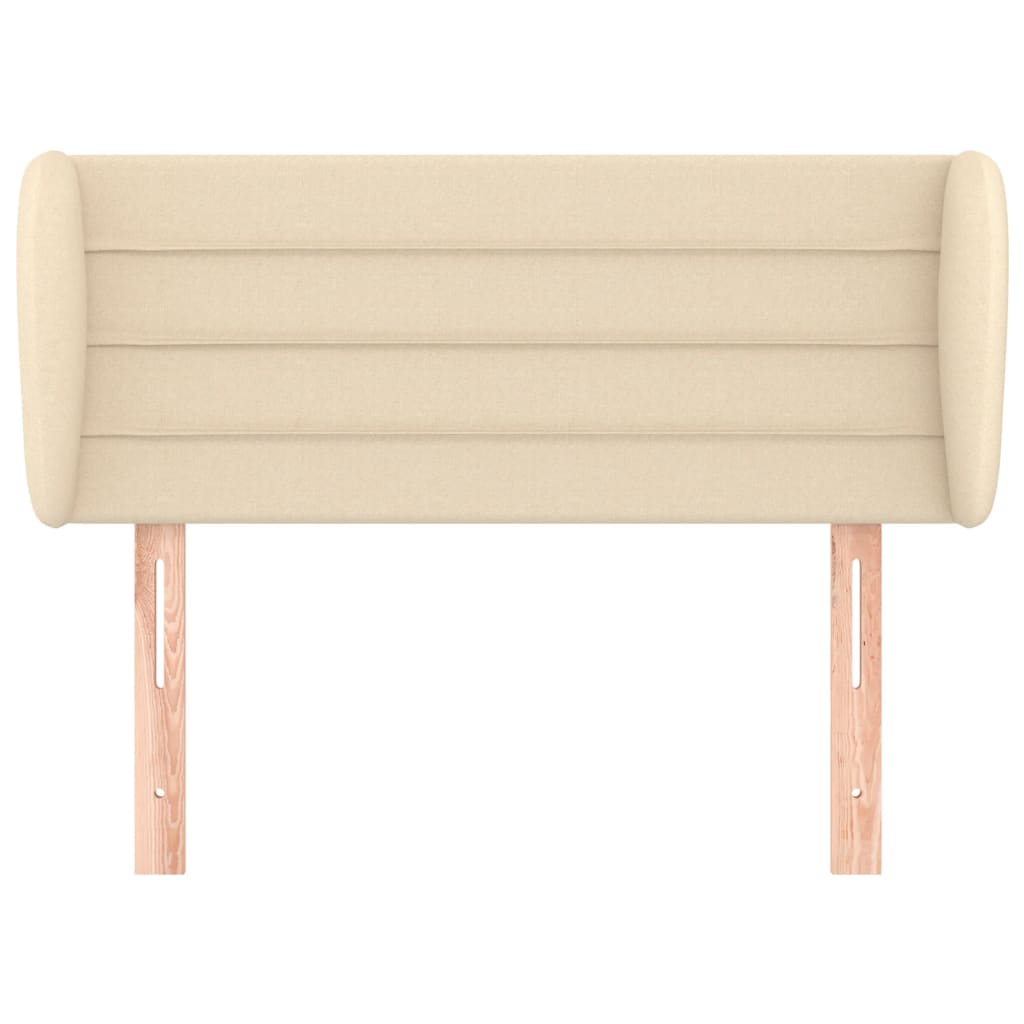 vidaXL Tête de lit à oreilles Crème 83x23x78/88 cm Tissu