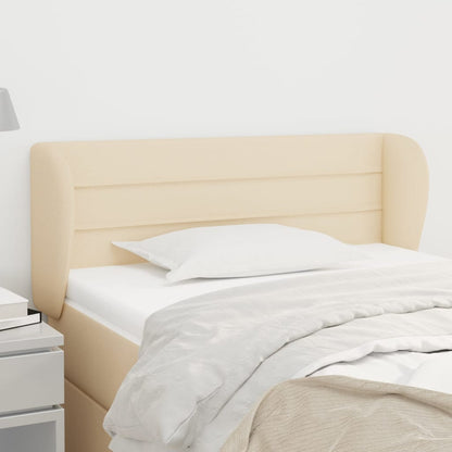 vidaXL Tête de lit à oreilles Crème 83x23x78/88 cm Tissu