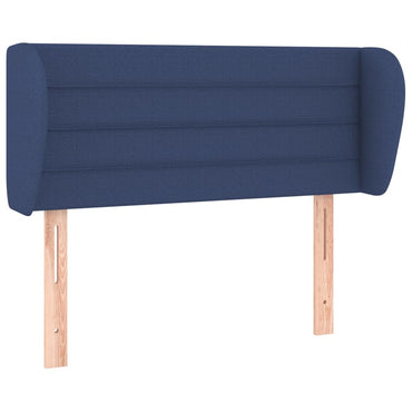vidaXL Tête de lit à oreilles bleu 83x23x78/88 cm Tissu
