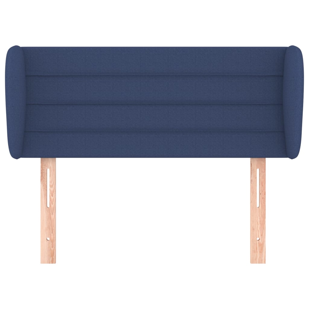 vidaXL Tête de lit à oreilles bleu 83x23x78/88 cm Tissu