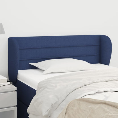 vidaXL Tête de lit à oreilles bleu 83x23x78/88 cm Tissu