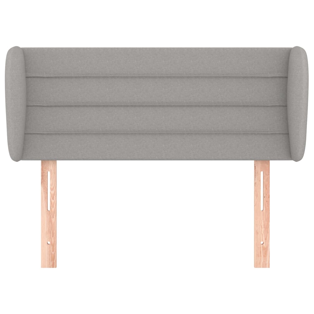 vidaXL Tête de lit à oreilles gris clair 93x23x78/88 cm tissu