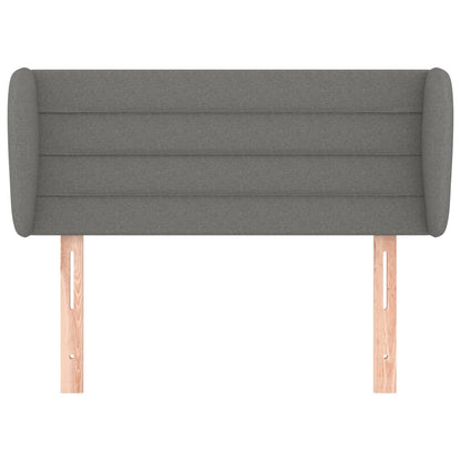 vidaXL Kopfteil mit Ohren Dunkelgrau 93x23x78/88 cm Stoff