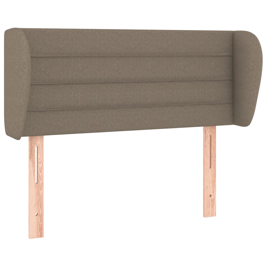 vidaXL Kopfteil mit Ohren Taupe 93x23x78/88 cm Stoff