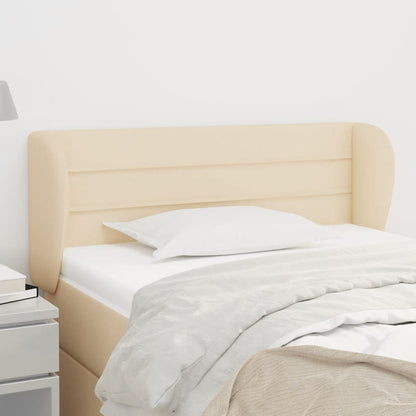 vidaXL Kopfteil mit Ohren Creme 93x23x78/88 cm Stoff