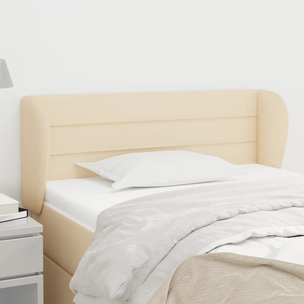 vidaXL Kopfteil mit Ohren Creme 103x23x78/88 cm Stoff