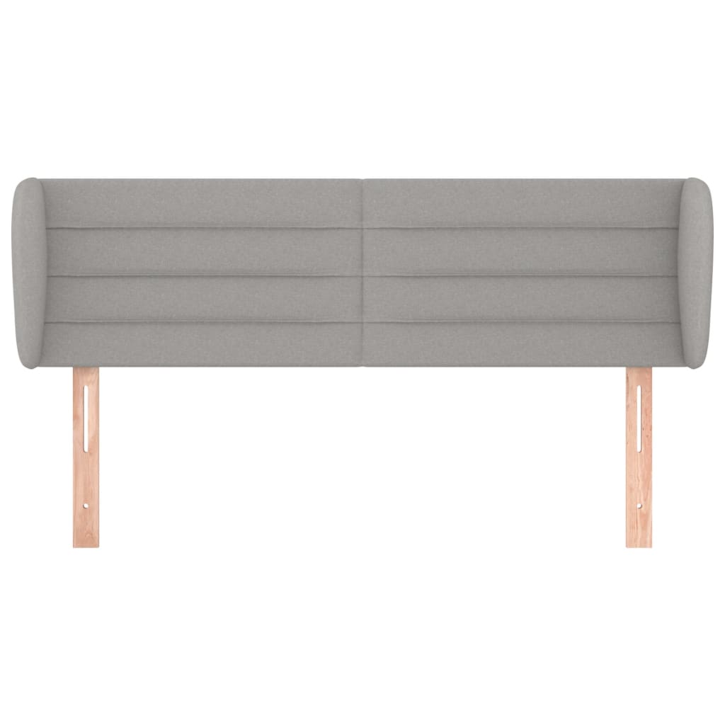 vidaXL Kopfteil mit Ohren Hellgrau 147x23x78/88 cm Stoff