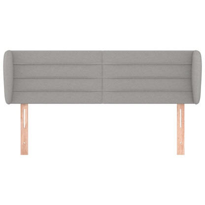 vidaXL Kopfteil mit Ohren Hellgrau 147x23x78/88 cm Stoff