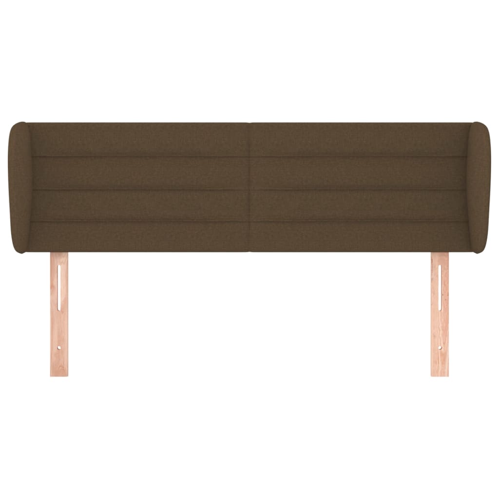vidaXL Kopfteil mit Ohren Dunkelbraun 147x23x78/88 cm Stoff