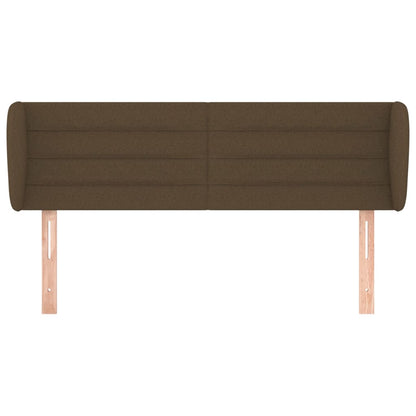vidaXL Kopfteil mit Ohren Dunkelbraun 147x23x78/88 cm Stoff