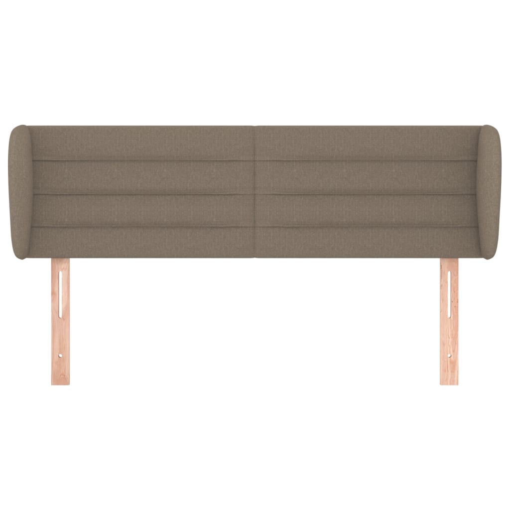 vidaXL Kopfteil mit Ohren Taupe 147x23x78/88 cm Stoff