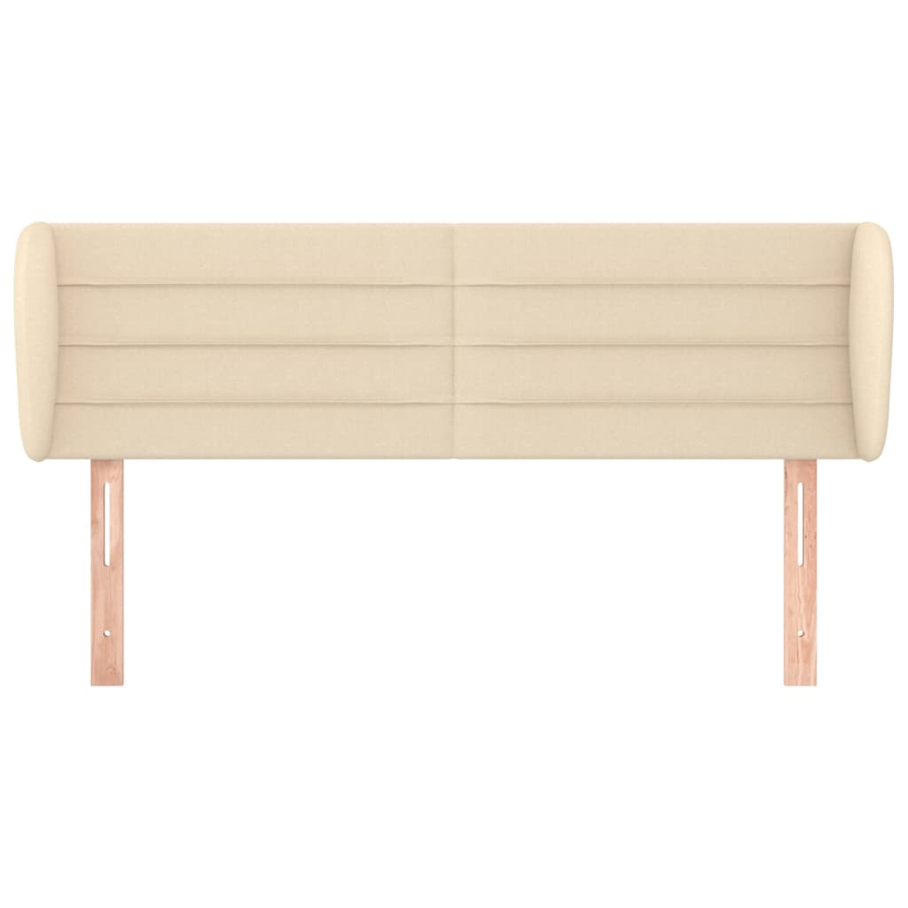 vidaXL Kopfteil mit Ohren Creme 147x23x78/88 cm Stoff