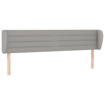 vidaXL Kopfteil mit Ohren Hellgrau 163x23x78/88 cm Stoff