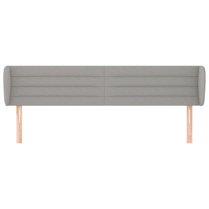 vidaXL Kopfteil mit Ohren Hellgrau 163x23x78/88 cm Stoff