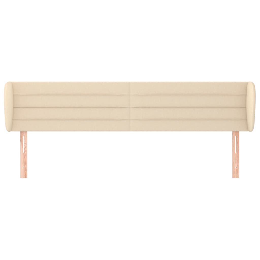 vidaXL Kopfteil mit Ohren Creme 163x23x78/88 cm Stoff