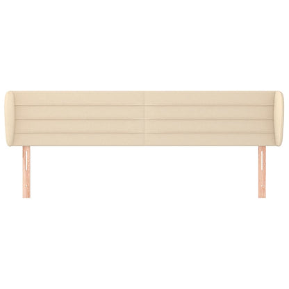 vidaXL Kopfteil mit Ohren Creme 163x23x78/88 cm Stoff
