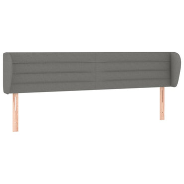 vidaXL Kopfteil mit Ohren Dunkelgrau 183x23x78/88 cm Stoff