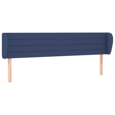 vidaXL Kopfteil mit Ohren Blau 183x23x78/88 cm Stoff