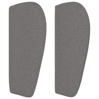 vidaXL Kopfteil mit Ohren Dunkelgrau 203x23x78/88 cm Stoff