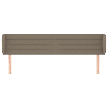 vidaXL Kopfteil mit Ohren Taupe 203x23x78/88 cm Stoff