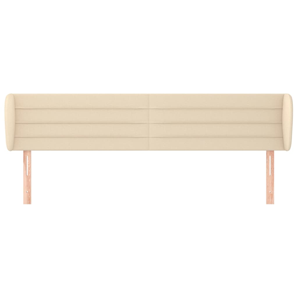 vidaXL Kopfteil mit Ohren Creme 203x23x78/88 cm Stoff