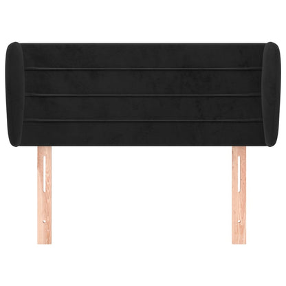 vidaXL Kopfteil mit Ohren Schwarz 83x23x78/88 cm Samt