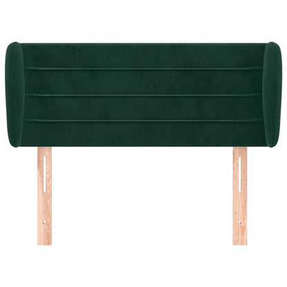 vidaXL Kopfteil mit Ohren Dunkelgrün 83x23x78/88 cm Samt