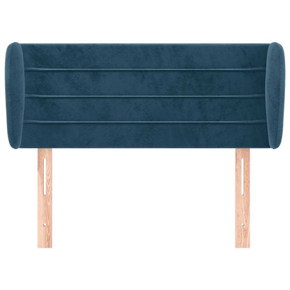 vidaXL Kopfteil mit Ohren Dunkelblau 83x23x78/88 cm Samt
