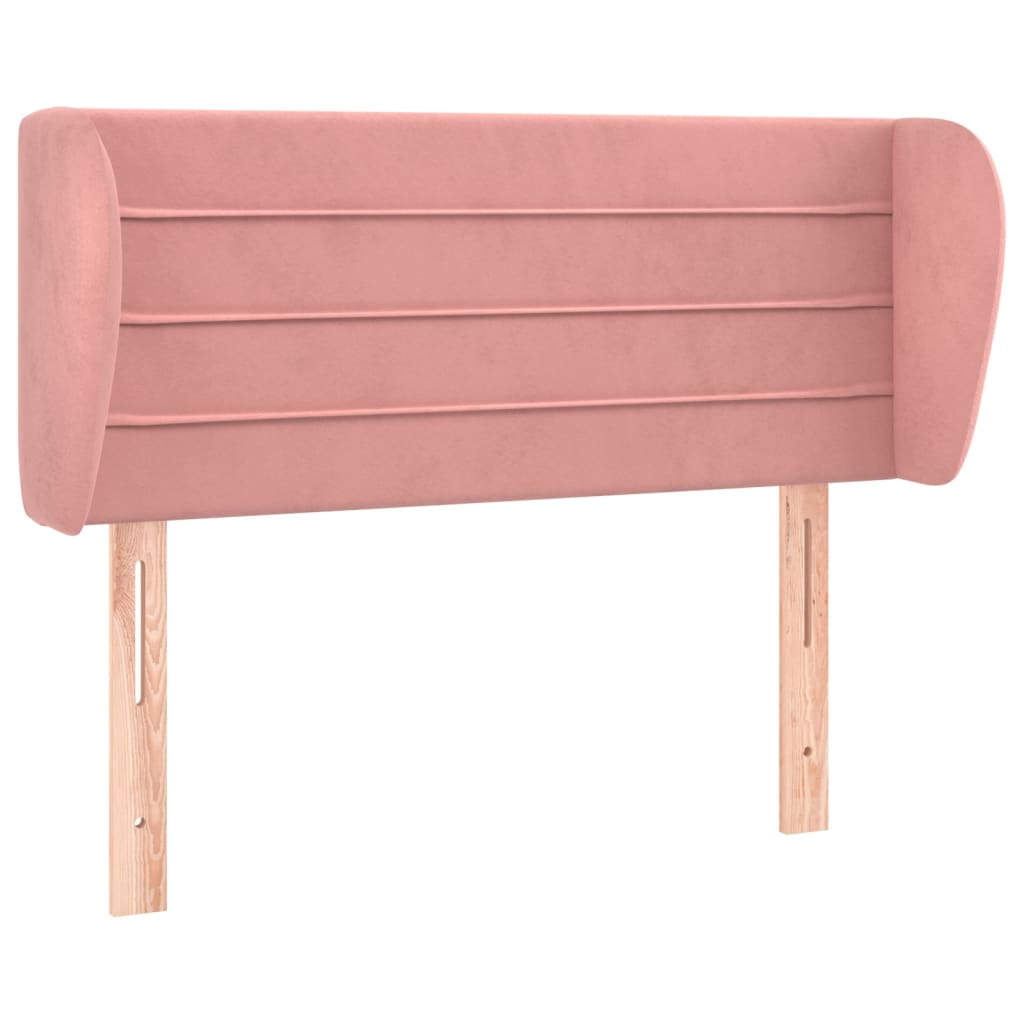 vidaXL Kopfteil mit Ohren Rosa 83x23x78/88 cm Samt
