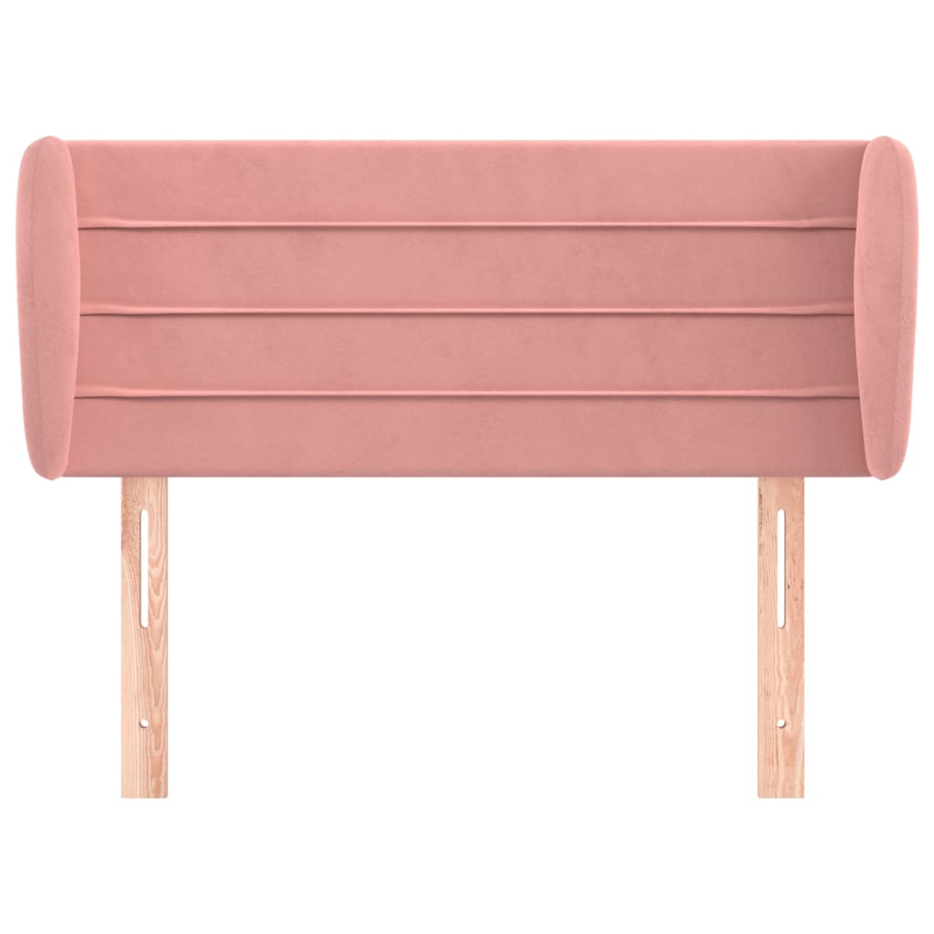 vidaXL Kopfteil mit Ohren Rosa 83x23x78/88 cm Samt