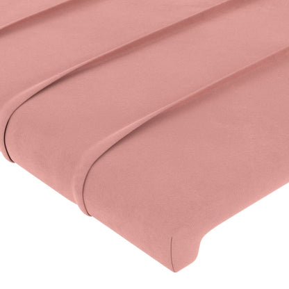 vidaXL Kopfteil mit Ohren Rosa 83x23x78/88 cm Samt