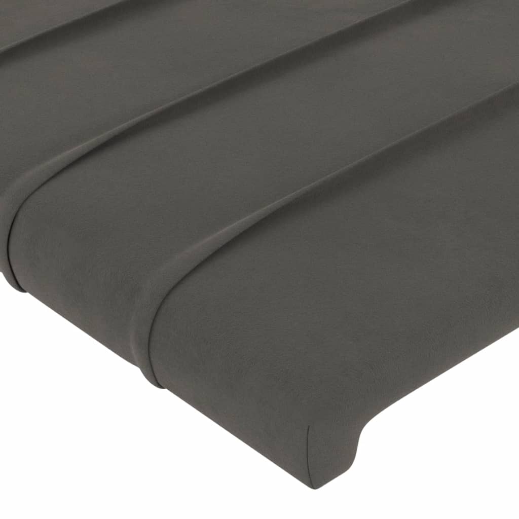 vidaXL Kopfteil mit Ohren Dunkelgrau 93x23x78/88 cm Samt