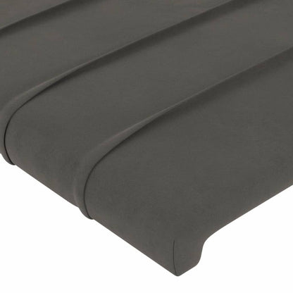 vidaXL Kopfteil mit Ohren Dunkelgrau 93x23x78/88 cm Samt