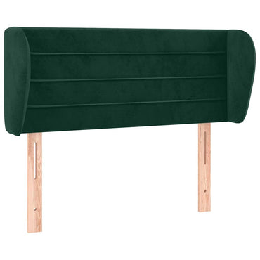 vidaXL Kopfteil mit Ohren Dunkelgrün 93x23x78/88 cm Samt