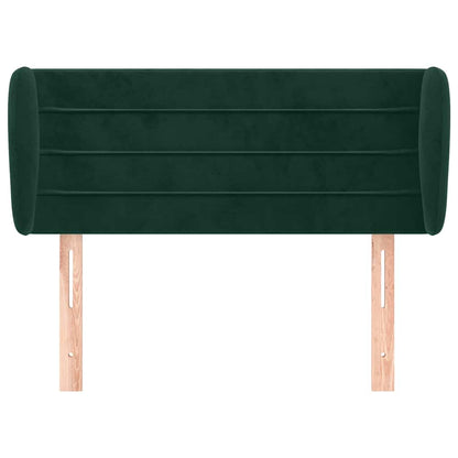 vidaXL Kopfteil mit Ohren Dunkelgrün 93x23x78/88 cm Samt