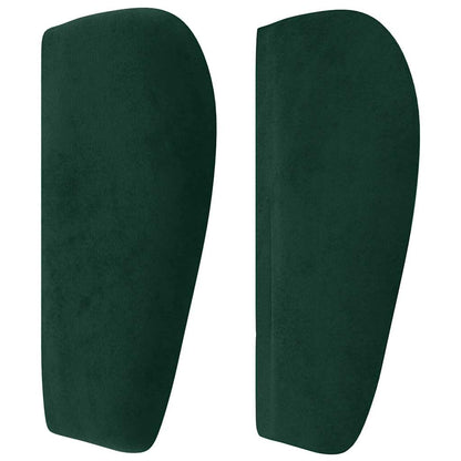 vidaXL Kopfteil mit Ohren Dunkelgrün 93x23x78/88 cm Samt
