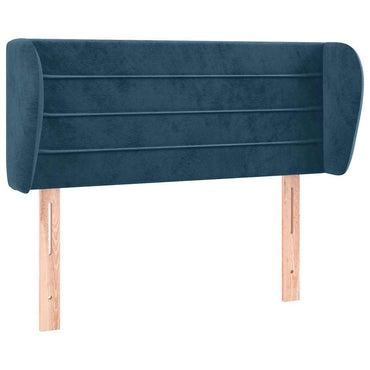 vidaXL Kopfteil mit Ohren Dunkelblau 93x23x78/88 cm Samt
