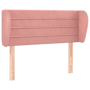 vidaXL Kopfteil mit Ohren Rosa 93x23x78/88 cm Samt