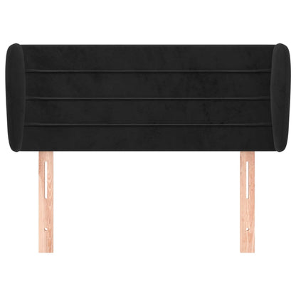 vidaXL Kopfteil mit Ohren Schwarz 103x23x78/88 cm Samt