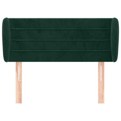 vidaXL Kopfteil mit Ohren Dunkelgrün 103x23x78/88 cm Samt